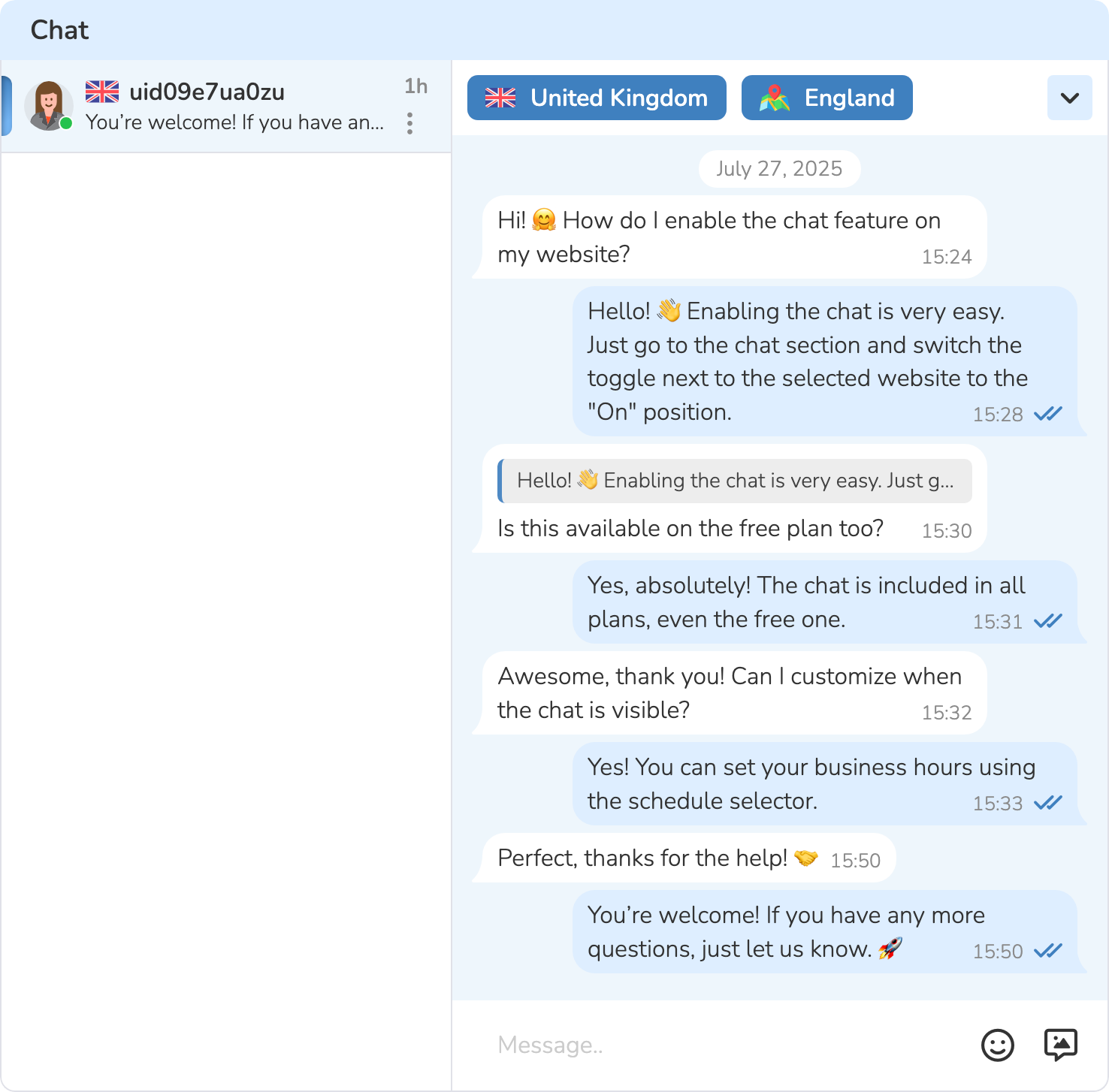 chat checkstat